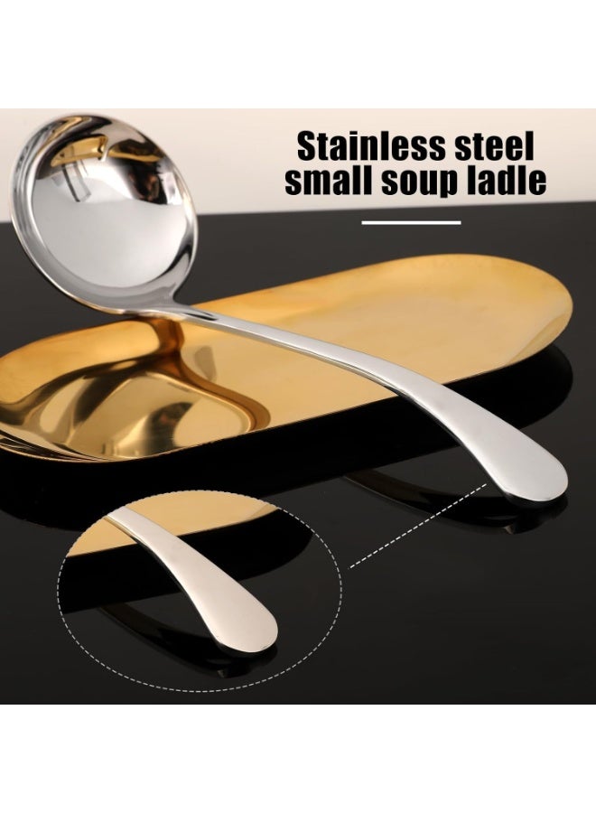 7.9 Inch Silver Small Gravy Soup Ladle, 18/10 Stainless Steel, 1 Pc, Kitchen Ladle - Image 3